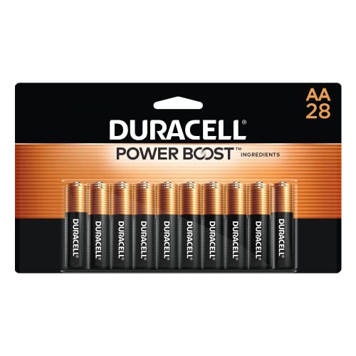 0041333040103 - DURACELL - COPPERTOP AA ALKALINE BATTERIES - LONG LASTING, ALL-PURPOSE DOUBLE A BATTERY FOR HOUSEHOLD AND BUSINESS - 28 COUNT