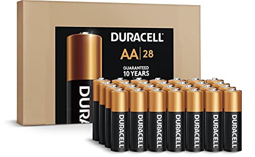 0041333042770 - DURACELL - COPPERTOP AA ALKALINE BATTERIES - LONG LASTING, ALL-PURPOSE DOUBLE A BATTERY FOR HOUSEHOLD AND BUSINESS - 28 COUNT