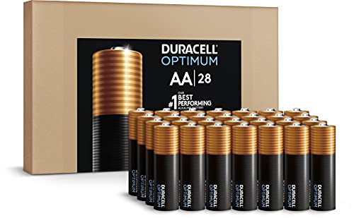 0041333042794 - DURACELL OPTIMUM AA BATTERIES | 28 COUNT PACK | LASTING POWER DOUBLE A BATTERY | ALKALINE AA BATTERY IDEAL FOR HOUSEHOLD AND OFFICE DEVICES
