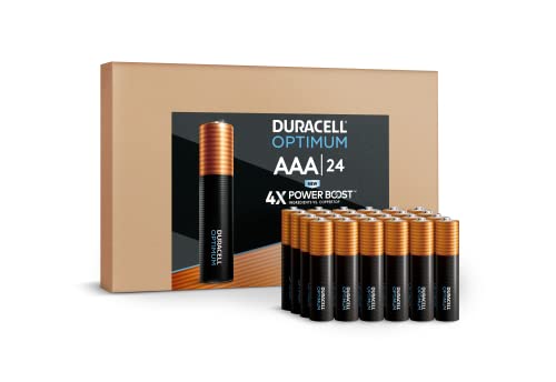 0041333045740 - DURACELL OPTIMUM AAA BATTERIES, 24 COUNT PACK TRIPLE A BATTERY WITH POWER BOOST, LONG-LASTING POWER ALKALINE AAA BATTERY FOR HOUSEHOLD (ECOMMERCE PACKAGING)
