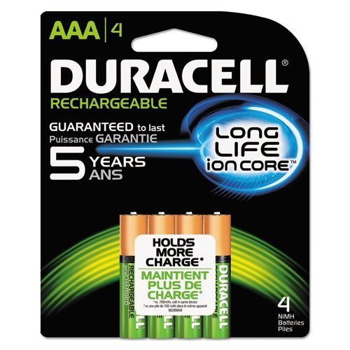 0041333182353 - DURACELL RECHARGEABLE STAYCHARGED AAA BATTERIES, 4 COUNT ( PACKAGING MAY VARY)