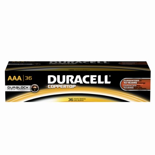 0041333665313 - DURACELL PROFESSIONAL MN24P36 COPPERTOP AAA BATTERY, 1.6 - 0.75V OPERATING VOLTAGE (PACK OF 36)