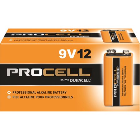 0041333856957 - DURACELL PC1604BKD PROCELL ALKALINE BATTERIES, 9V (PACK OF 12)