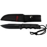 4137086146899 - MTECH USA MT-20-35BK FIXED BLADE KNIFE, BLACK DROP POINT BLADE, BLACK PLASTIC HANDLE, 8-INCH OVERALL