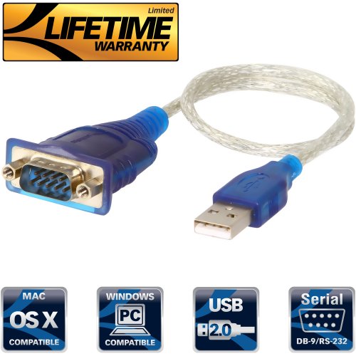 4139052177982 - SABRENT USB 2.0 TO SERIAL (9-PIN) DB-9 RS-232 CONVERTER CABLE (CB-DB9P)