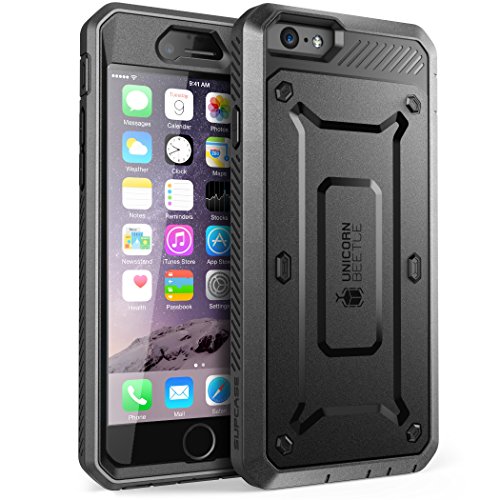 4139052210436 - IPHONE 6S CASE, SUPCASE APPLE IPHONE 6 CASE / 6S 4.7 INCH RUGGED HOLSTER COVER WITH BUILTIN SCREEN PROTECTOR (BLACK/BLACK)