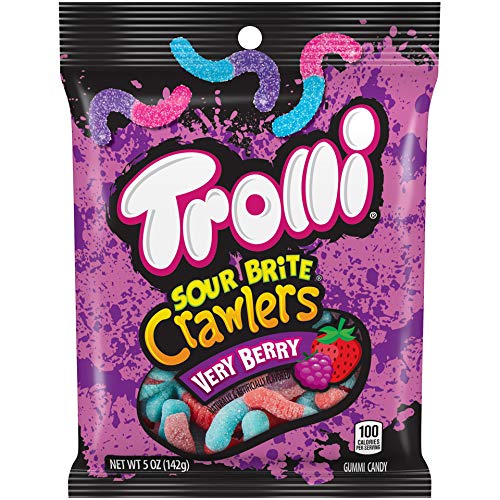 0041420038525 - TROLLI SOUR BRITE CRAWLERS VERY BERRY, 5 OUNCE, PACK OF 12