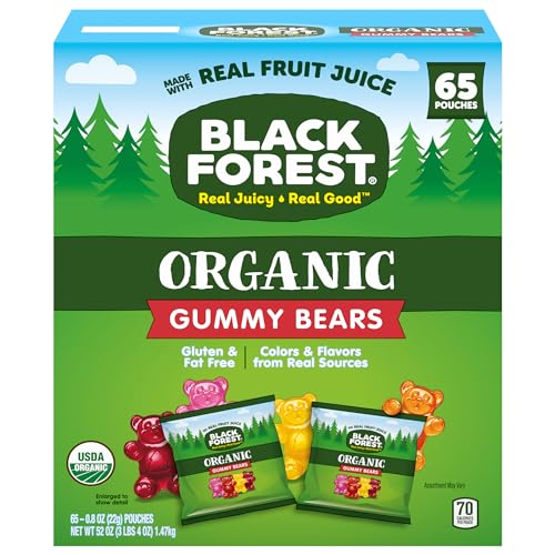 0041420212949 - BLACK FOREST USDA ORGANIC GUMMY BEARS - 65 POUCHES - .0.8OZ EACH