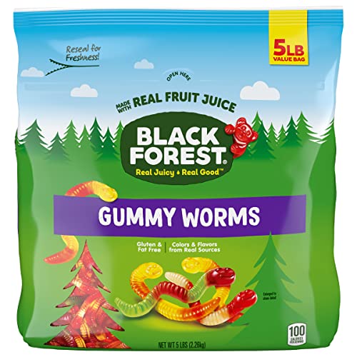 0041420745102 - BLACK FOREST GUMMY WORMS, 5-POUND RESEALABLE BAGS (PACK OF 2)