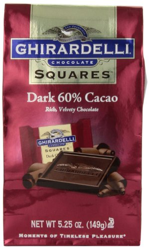 0041449303062 - GHIRARDELLI CHOCOLATE SQUARES, DARK CHOCOLATE, 5.25 OZ., (PACK OF 6)
