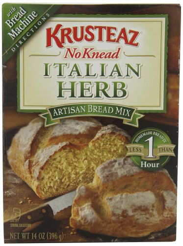 0041449700090 - KRUSTEAZ NO KNEAD ITALIAN HERB ARTISAN BREAD MIX, 14-OUNCE BOXES (PACK OF 4)