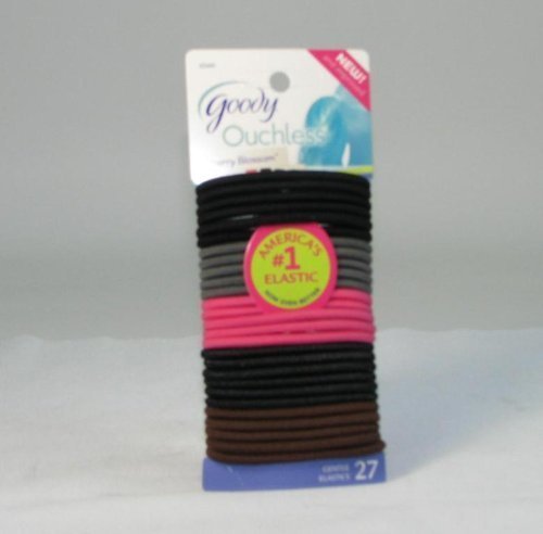 0041457024003 - OUCHLESS NO METAL GENTLE CHERRY BLOSSOM COLORS PONYTAILERS 1 ST 27 ELASTICS