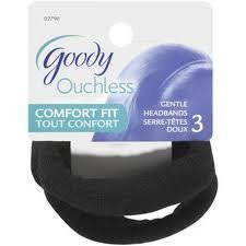 0041457027905 - GOODY - WOMEN'S OUCHLESS BLACK TUBED PONYTAILER 3 PC