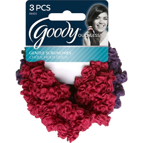 0041457044353 - GOODY STYLING ESSENTIALS OUCHLESS RIBBON SCRUNCHIES, 3 COUNT