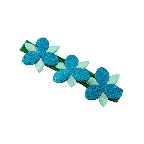 0041457110720 - GOODY GIRLS TROLLS POPPY FLOWER SPARKLE HEADWRAP GREEN WITH BLUE FLOWERS (PACK OF 3)