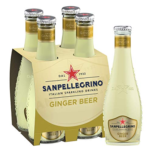 0041508302395 - SANPELLEGRINO ITALIAN SPARKLING DRINK, GINGER BEER, 6.75 FLUID OUNCE, GLASS BOTTLES, (PACK OF 4)