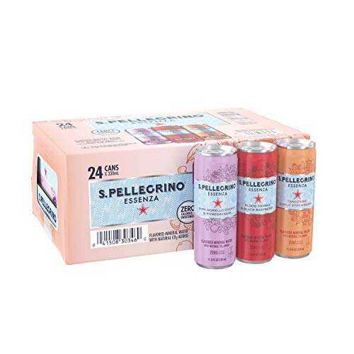 0041508303460 - S.PELLEGRINO ESSENZA FLAVORED MINERAL WATER, VARIETY PACK 11.15 FL OZ. CANS (24 PACK), 11.15 FL OZ (PACK OF 24)