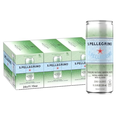 0041508803076 - S.PELLEGRINO SPARKLING NATURAL MINERAL WATER, 11.15 FL OZ. CANS (24 COUNT)