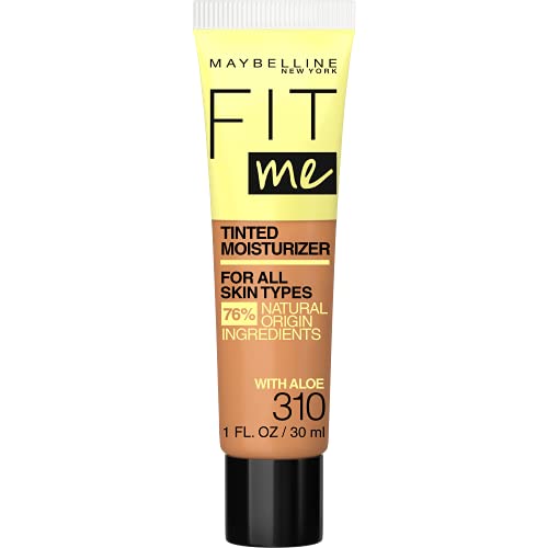 0041554062946 - MAYBELLINE FIT ME TINTED MOISTURIZER, FRESH FEEL, NATURAL COVERAGE, 12H HYDRATION, EVENS SKIN TONE, CONCEALS IMPERFECTIONS, FOR ALL SKIN TONES AND SKIN TYPES, 310, 1 FL. OZ.