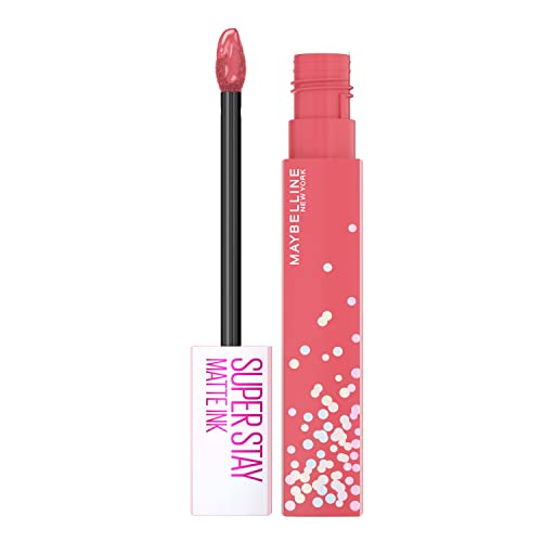 0041554070880 - MAYBELLINE SUPER STAY MATTE INK LIQUID LIPSTICK, TRANSFER-PROOF, LONG-LASTING, LIMITED-EDITION BIRTHDAY-CAKE-SCENTED SHADES, GUEST OF HONOR, 0.17 FL OZ