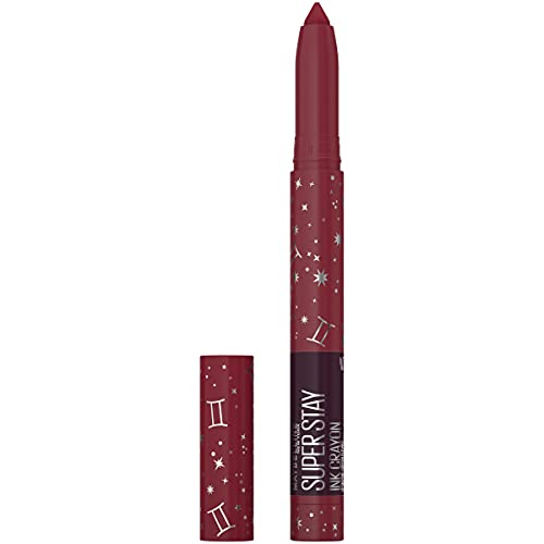 0041554071306 - MAYBELLINE SUPER STAY INK CRAYON MATTE LONGWEAR LIPSTICK MAKEUP, LONG LASTING MATTE LIPSTICK WITH BUILT-IN SHARPENER, INTO THE ZODIAC LIMITED EDITION, MAKE IT HAPPEN, 0.04 OZ.