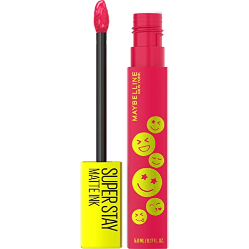 0041554082890 - MAYBELLINE SUPER STAY MATTE INK LIQUID LIP COLOR, MOODMAKERS LIPSTICK COLLECTION, LONG LASTING, TRANSFER PROOF LIP MAKEUP, MOTIVATOR, RED, 1 COUNT