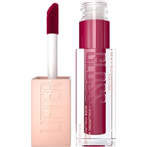 0041554085389 - MAYBELLINE NEW YORK LIFTER GLOSS HYDRATING LIP GLOSS WITH HYALURONIC ACID, TAFFY, SHEER BERRY, 1 COUNT