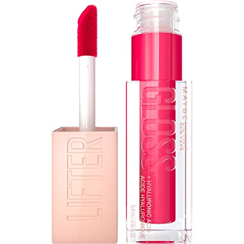 0041554085402 - MAYBELLINE NEW YORK LIFTER GLOSS HYDRATING LIP GLOSS WITH HYALURONIC ACID, BUBBLEGUM, SHEER BRIGHT PINK, 1 COUNT