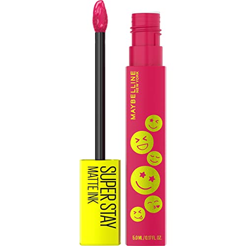 0041554085426 - MAYBELLINE SUPER STAY MATTE INK LIQUID LIP COLOR, MOODMAKERS LIPSTICK COLLECTION, LONG LASTING, TRANSFER PROOF LIP MAKEUP, OPTIMIST, PINK, 1 COUNT