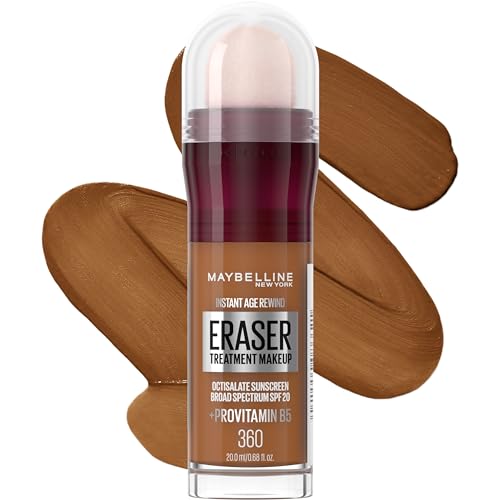 0041554086621 - MAYBELLINE INSTANT AGE REWIND ERASER FOUNDATION WITH SPF 20 AND MOISTURIZING PROVITAMIN B5, 360, 1 COUNT