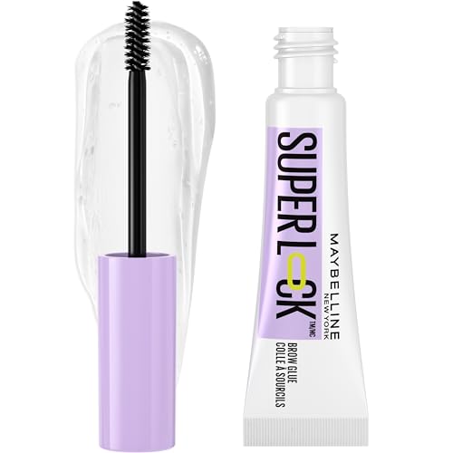 0041554091915 - MAYBELLINE SUPER LOCK BROW GLUE EYEBROW GEL, LIGHTWEIGHT BROW GEL FOR UP TO 24HR HOLD, CLEAR, 1 COUNT