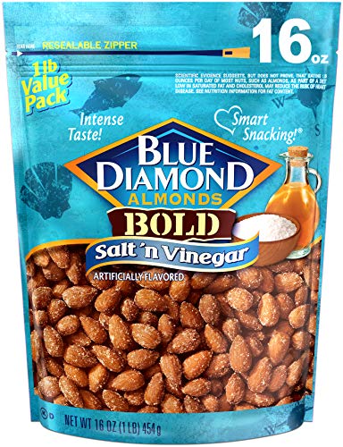 0041570110225 - BLUE DIAMOND ALMONDS, BOLD SALT ’N VINEGAR, 16 OUNCE (PACK OF 1)