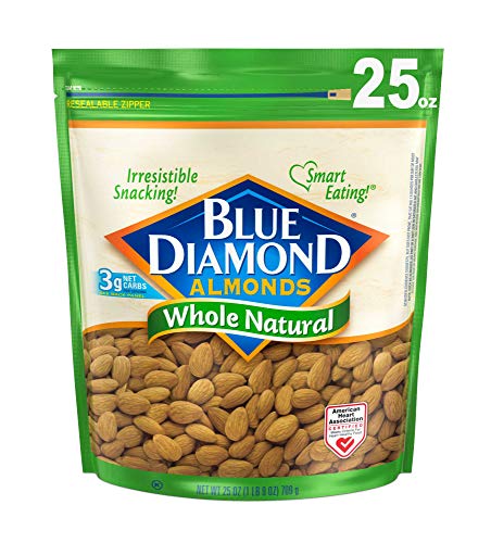 0041570110690 - BLUE DIAMOND WHOLE NATURAL ALMONDS, 25 OZ