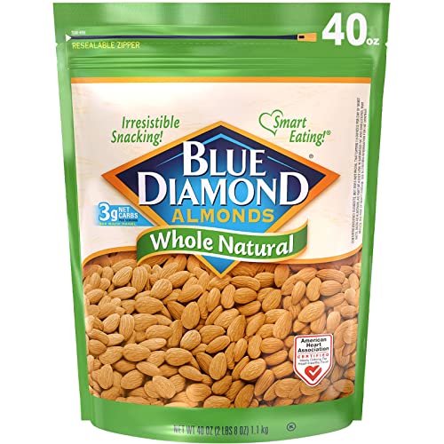 0041570131244 - BLUE DIAMOND ALMONDS, RAW WHOLE NATURAL, 40 OUNCE