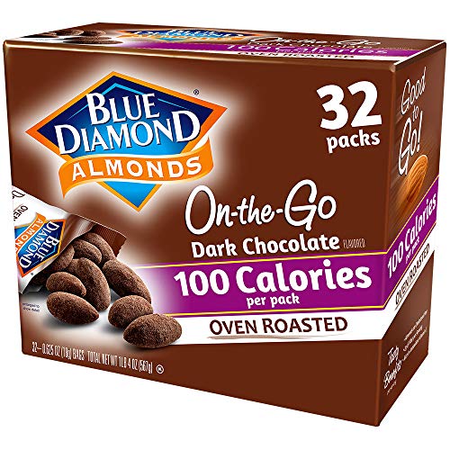 0041570131312 - BLUE DIAMOND ALMONDS, OVEN ROASTED COCOA DUSTED ALMONDS, 100 CALORIE PACKS, 32 COUNT