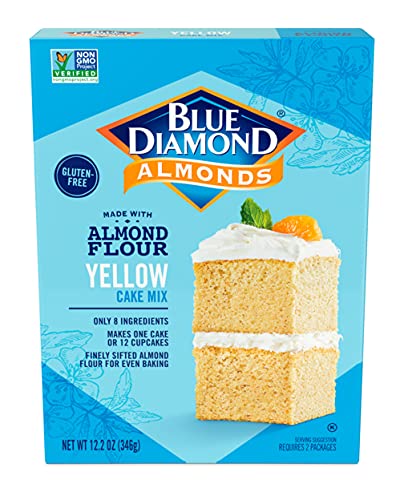 0041570145241 - BLUE DIAMOND, GLUTEN-FREE ALMOND FLOUR BAKING MIX, YELLOW CAKE, 12.2 OUNCE BOX