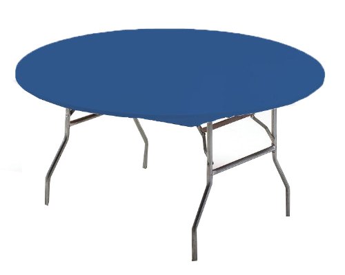 0041624372425 - CREATIVE CONVERTING ROUND STAY PUT PLASTIC TABLE COVER, 60-INCH, ROYAL BLUE