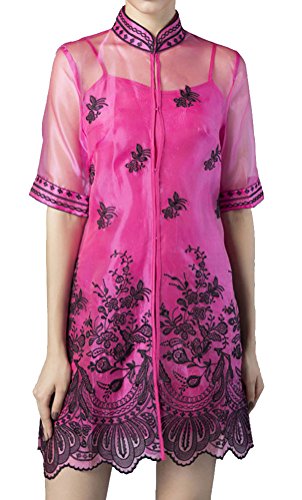 4167072137327 - GENERIC WOMEN'S EMBROIDERED COTTON DRESS SIZE XXXL COLOR ROSE