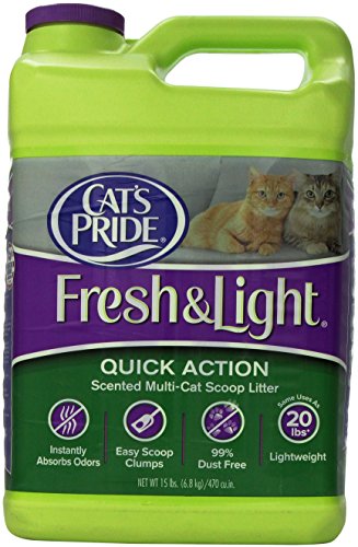 0041788471156 - FRESH & LIGHT PREMIUM CLUMPING MULTI-CAT SCOOPABLE CAT LITTER 15 LB LB LB