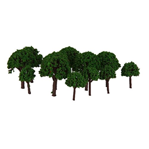 0041898304450 - 50PCS/LOT 3CM GREEN SCENERY LANDSCAPE TRAIN MODEL TREES 1:500