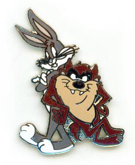 0419030179004 - WARNER BROTHERS LOONEY TUNES BUGS AND TAZ BEST PALS PIN