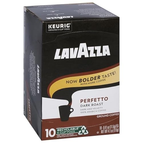 0041953004370 - LAVAZZA PERFETTO SINGLE-SERVE COFFEE K-CUP PODS FOR KEURIG BREWER, DARK AND VELVETY ROAST, 10-COUNT BOX