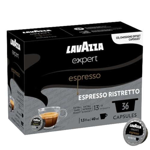 0041953005346 - LAVAZZA EXPERT ESPRESSO RISTRETTO COFFEE CAPSULES, VERY INTENSE, EXTRA DARK ROAST, ARABICA, ROBUSTA, NOTES OF CARAMEL, INTENSITY 13 OUT 13, ESPRESSO, BLENDED AND ROASTED IN ITALY, (36 CAPSULES)