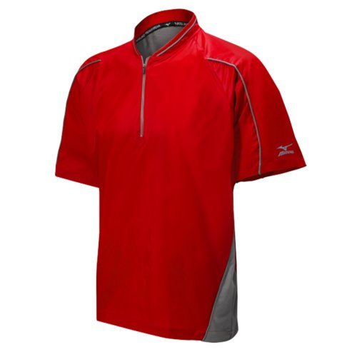 0041969122884 - MIZUNO YOUTH PROTECT BATTING JERSEY, RED, LARGE