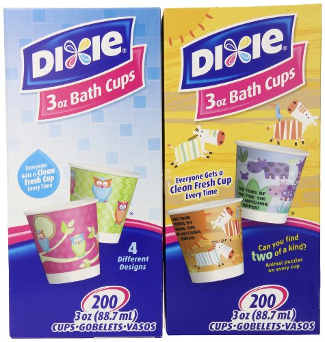 0042000439008 - DIXIE 3-OUNCE CUPS, ASSORTED PATTERNS, 200-COUNT BOX (PACK OF 6)