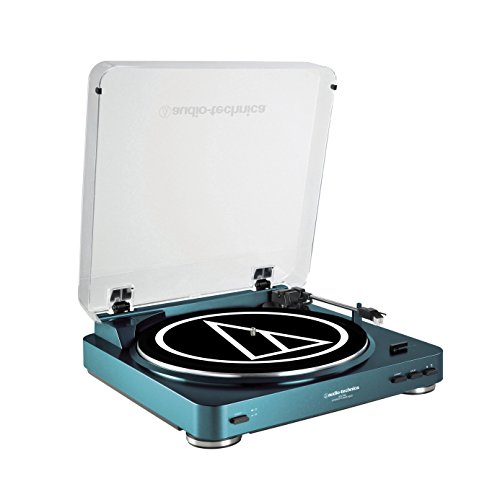 0042005185634 - AUDIO TECHNICA AT-LP60BL FULLY AUTOMATIC STEREO TURNTABLE SYSTEM, BLUE