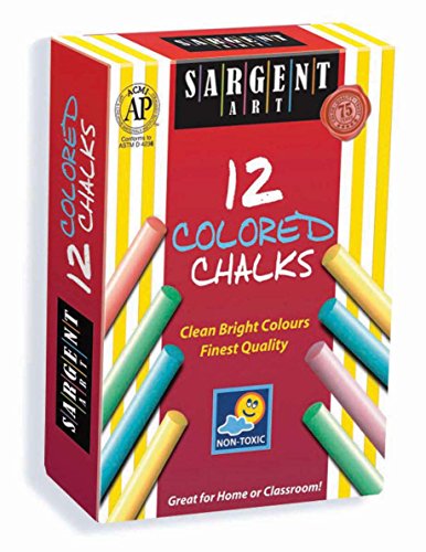 0042229620102 - SARGENT ART 66-2010 12-COUNT COLORED DUSTLESS CHALK