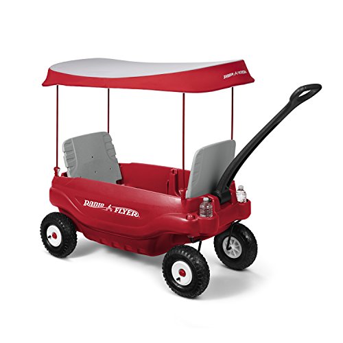 0042385111148 - RADIO FLYER DELUXE ALL-TERRAIN FAMILY WAGON RIDE ON, RED