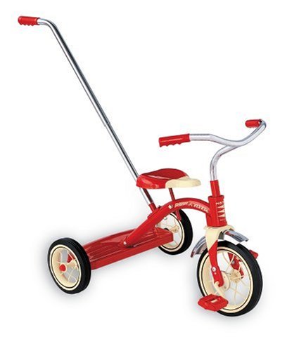 0042385956657 - RADIO FLYER CLASSIC RED TRICYCLE WITH PUSH HANDLE