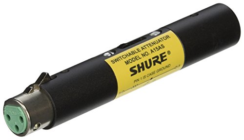 0042406054010 - SHURE A15AS SWITCHABLE IN-LINE ATTENUATOR WITH 15, 20 OR 25 DB OF SELECTABLE MIC